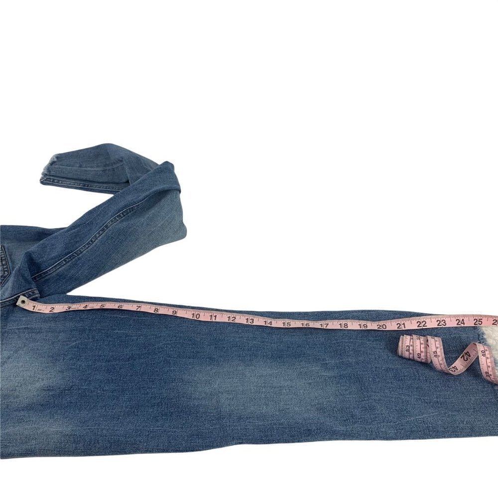 * River Island Bella Straight Leg Jeans UK 10 Frayed Hem Medium Wash - Picture 13 of 16